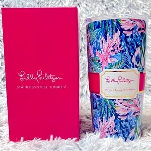 Lilly Pulitzer 20oz stainless steel tumbler in bringing mermaid back NWT in box